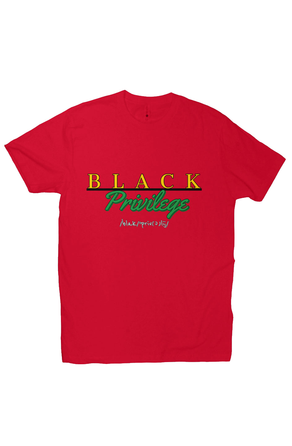 Black Privilege - Men's T-Shirt (Red)