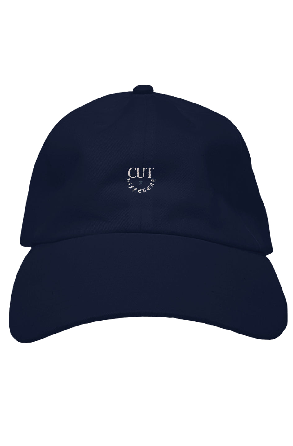 Two Font Cut Different Dad Hat (Navy Blue)